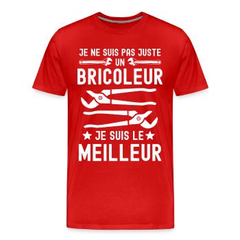 Meilleur bricoleur - T-shirt bio Premium Homme - rouge - Devant - Damien (186cm)