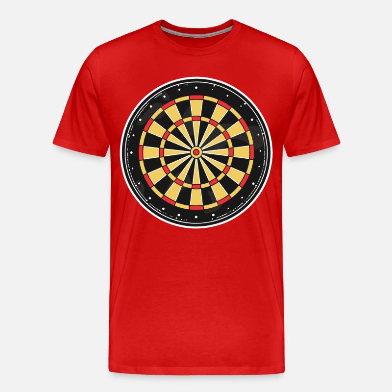 Graphique du jeu de fléchettes - T-shirt bio Premium Homme - rouge