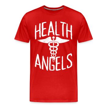 Health Angels Docteur Infirmière Médecin Médecin urgentiste - T-shirt bio Premium Homme - rouge - Devant - Damien (186cm)
