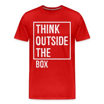Sortez des sentiers battus - T-shirt bio Premium Homme - rouge - Devant - Damien (186cm)