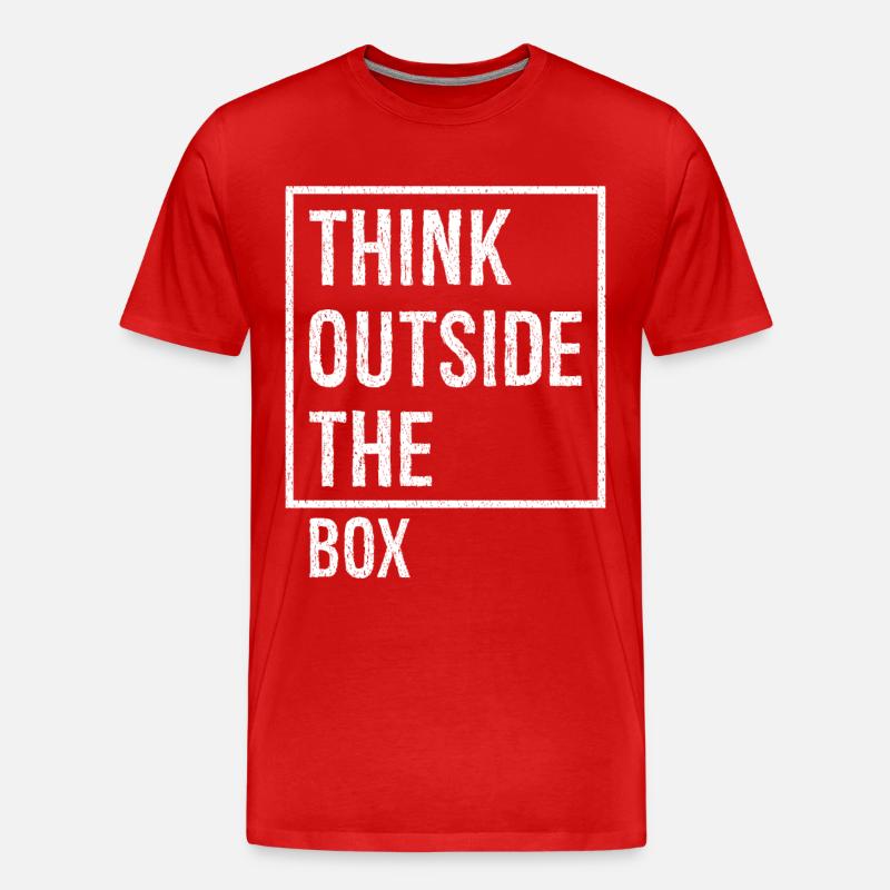 think outside the box - Männer Premium Bio T-Shirt - Rot