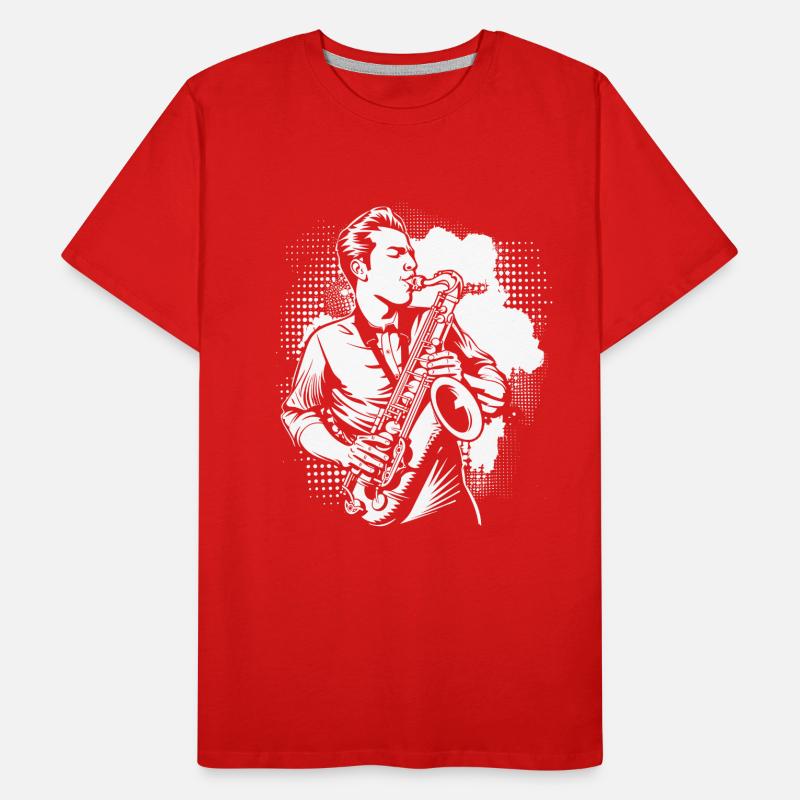 Saxophone Boy Men's Premium Organic T-Shirt