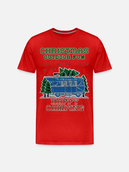 christmas Camping - Männer Premium Bio T-Shirt - Rot