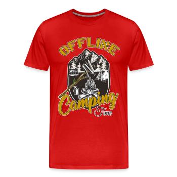 Outdoor - Männer Premium Bio T-Shirt - Rot - Vorne - Damien (186cm)