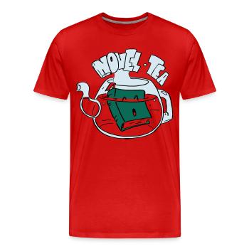 Novel Tea - T-shirt bio Premium Homme - rouge - Devant - Damien (186cm)