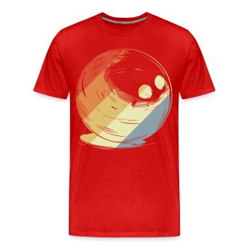 Oldschool Bowlingkugel - Männer Premium Bio T-Shirt - Rot - Vorne - Damien (186cm)