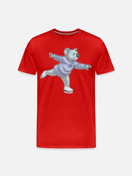 Koala Skating Skates - Men's Premium Organic T-Shirt - red