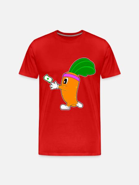 Carrot Jogger Jogging Sport - Men's Premium Organic T-Shirt - red