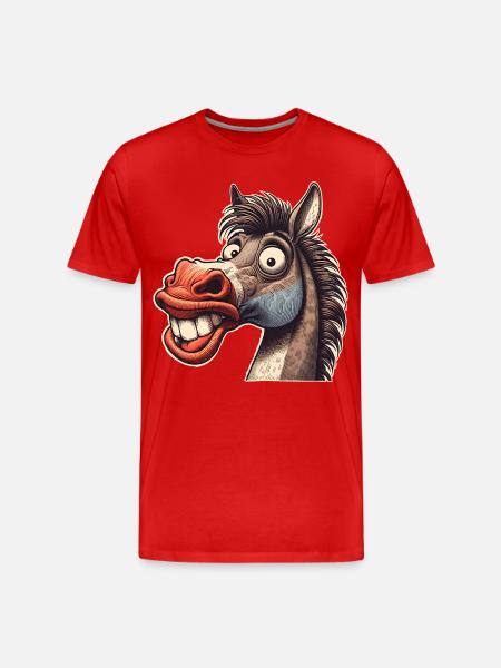 Horse - Men's Premium Organic T-Shirt - red