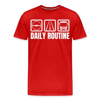 Quotidien - T-shirt bio Premium Homme - rouge - Devant - Damien (186cm)