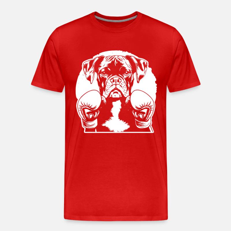 Boxer - Männer Premium Bio T-Shirt - Rot