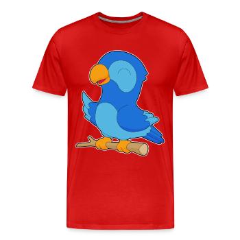 Parrot Branch - Men's Premium Organic T-Shirt - red - Front - Damien (186cm)