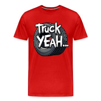 Truck Yeah! - Männer Premium Bio T-Shirt - Rot - Vorne - Damien (186cm)