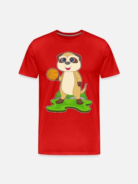 Meerkat Basketteur Basketteur - T-shirt bio Premium Homme - rouge