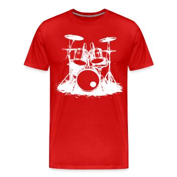 Percussion - T-shirt bio Premium Homme - rouge - Devant - Damien (186cm)