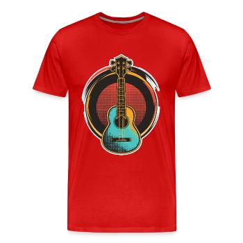 Ukulele - Männer Premium Bio T-Shirt - Rot - Vorne - Damien (186cm)