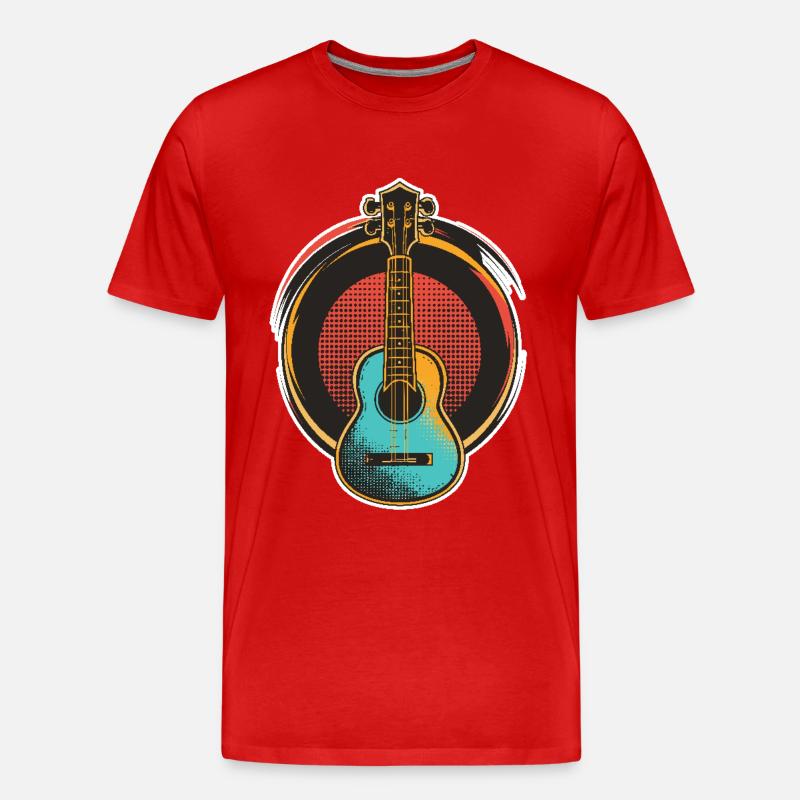 Ukulele - Männer Premium Bio T-Shirt - Rot