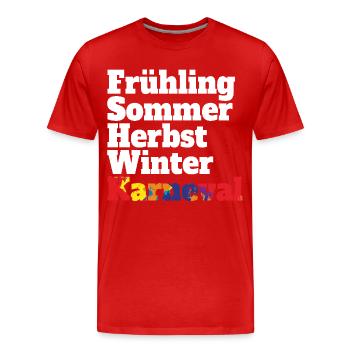 Carnaval Cinquième saison Kölsch Fastelovend Cologne - T-shirt bio Premium Homme - rouge - Devant - Damien (186cm)