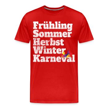 Carnaval Cinquième saison Kölsch Fastelovend Cologne - T-shirt bio Premium Homme - rouge - Devant - Damien (186cm)