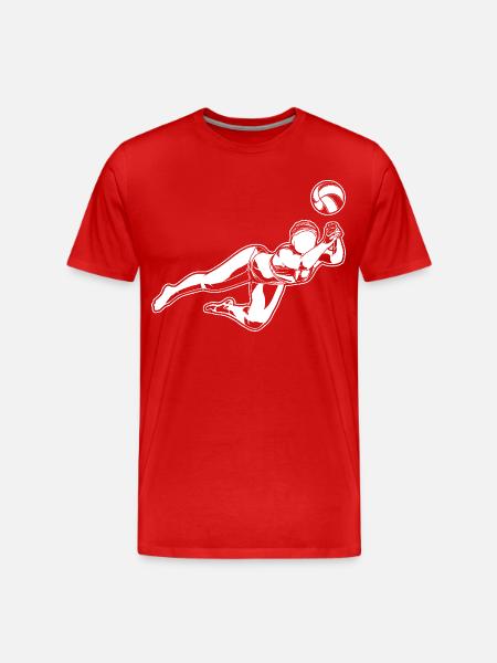 Beach-volley filles - T-shirt bio Premium Homme - rouge