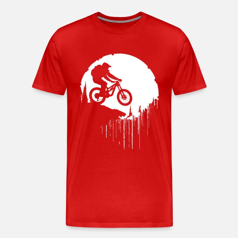 Mountainbiker - Männer Premium Bio T-Shirt - Rot