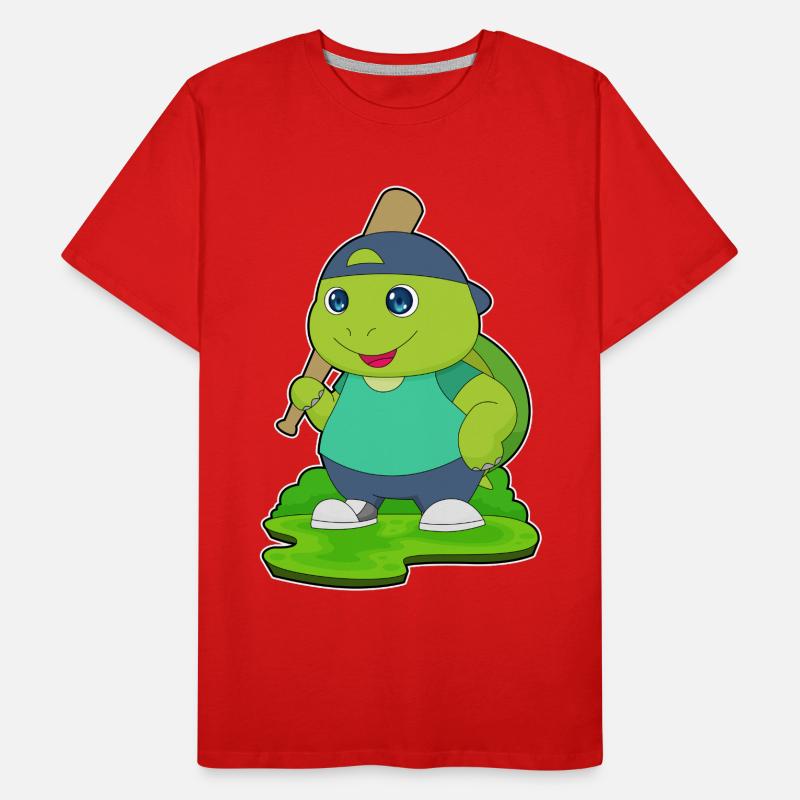 Batte de baseball Turtle T-shirt bio Premium Homme