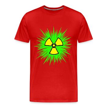 Nucléaire Radiochimie Nucléaire Nucléaire Signes - T-shirt bio Premium Homme - rouge - Devant - Damien (186cm)