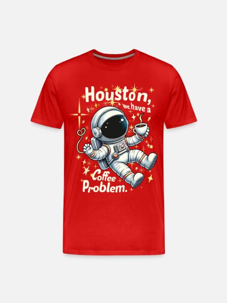 Coffee, coffee - funny saying - Men's Premium Organic T-Shirt - red