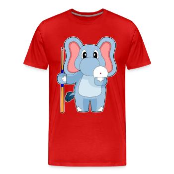 Cue de billard éléphant - T-shirt bio Premium Homme - rouge - Devant - Damien (186cm)