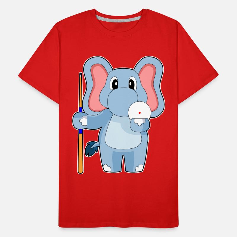 Elefant Billiard Queue Männer Premium Bio T-Shirt