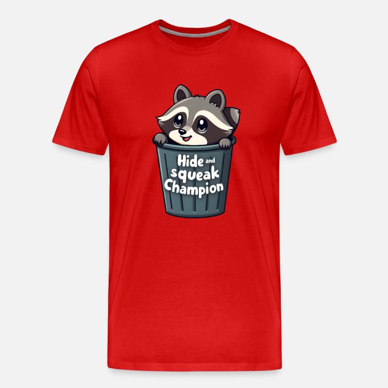 Champion de cache-cache et de grincement - T-shirt bio Premium Homme - rouge