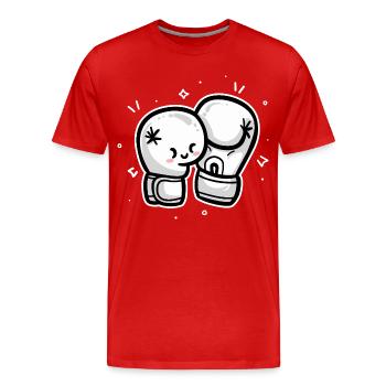 Boxhandschuhe - Männer Premium Bio T-Shirt - Rot - Vorne - Damien (186cm)