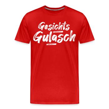 Gesichtsgulasch lustiges Geschenk Kumpel - Männer Premium Bio T-Shirt - Rot - Vorne - Damien (186cm)