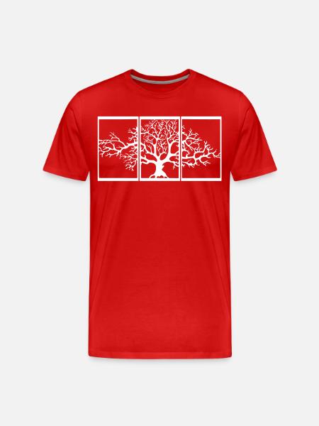 Nature View (White) - Men's Premium Organic T-Shirt - red