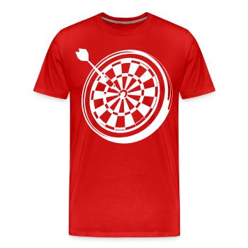 Dart Zeichnung - Männer Premium Bio T-Shirt - Rot - Vorne - Damien (186cm)