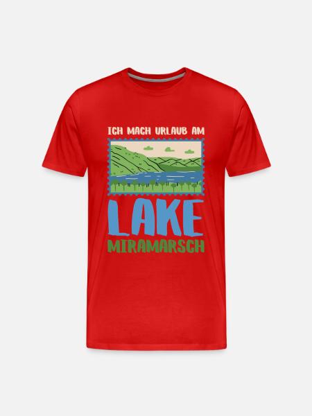 Lake Miramarsch - Männer Premium Bio T-Shirt - Rot
