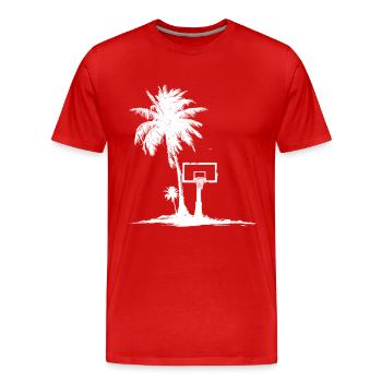 Basketball hoop graphic - Men's Premium Organic T-Shirt - red - Front - Damien (186cm)