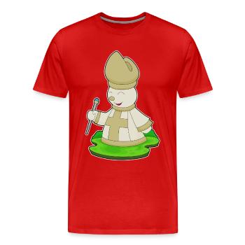 Chess Piece Bishop Chess - Men's Premium Organic T-Shirt - red - Front - Damien (186cm)