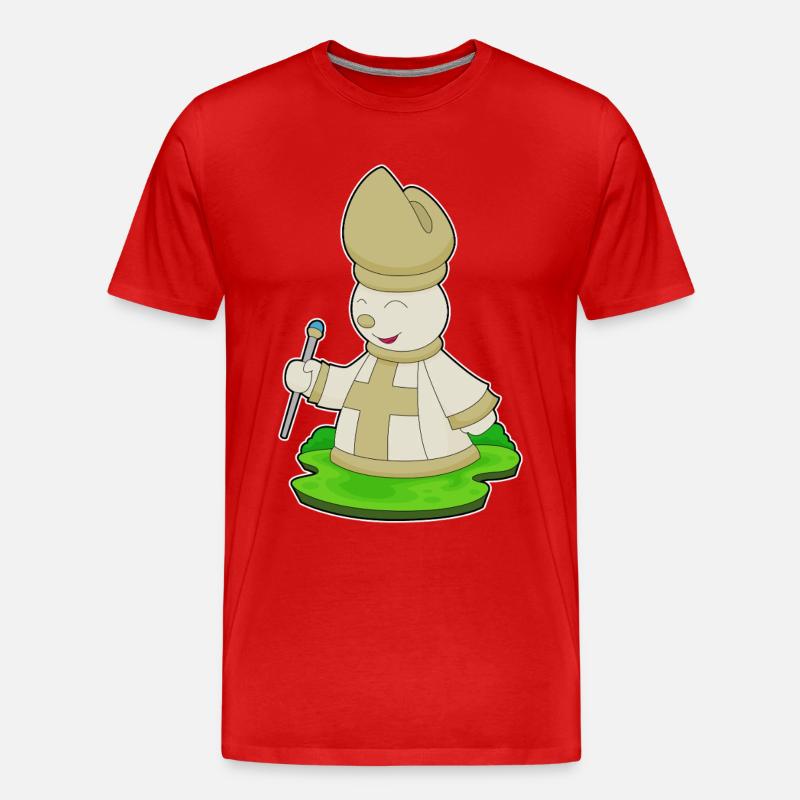 Schachfigur Läufer Schach - Männer Premium Bio T-Shirt - Rot