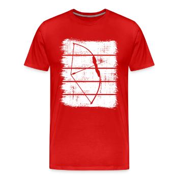 Bow hunting - Men's Premium Organic T-Shirt - red - Front - Damien (186cm)