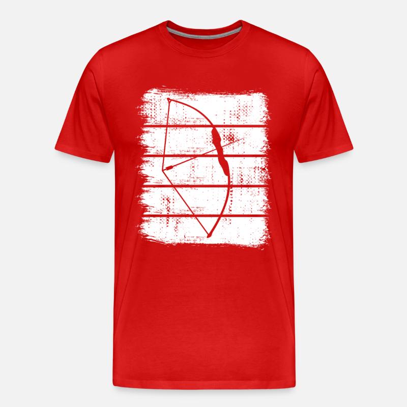 Bogenjagd - Männer Premium Bio T-Shirt - Rot