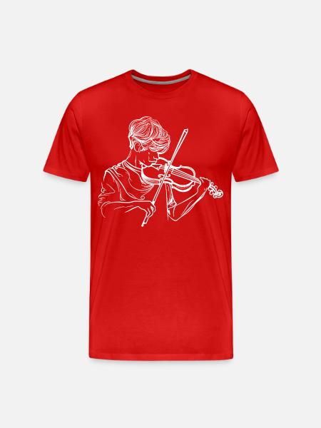 Geiger Boy Sketch - Men's Premium Organic T-Shirt - red