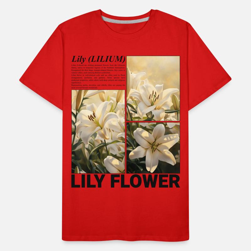 Fleur de lys Fleur de lys Botanique Esthétique Cadeau T-shirt bio Premium Homme