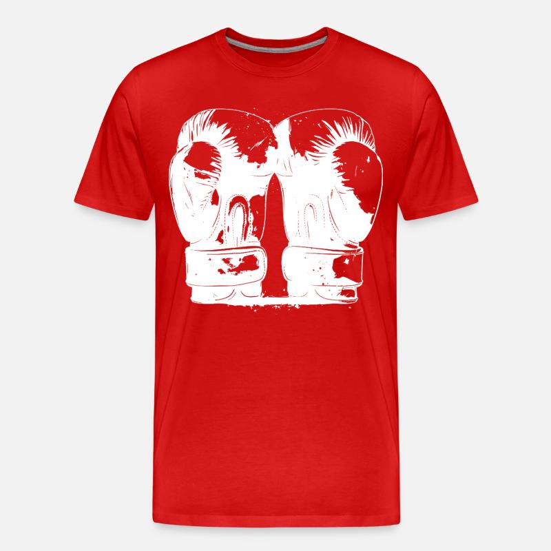 Boxhandschuhe - Männer Premium Bio T-Shirt - Rot