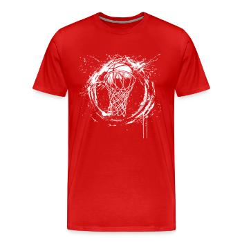 Basketball hoop - Men's Premium Organic T-Shirt - red - Front - Damien (186cm)