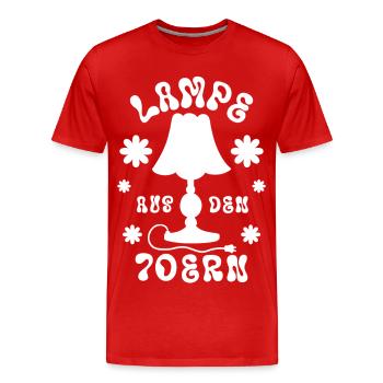 Lampe aus den 70ern - Männer Premium Bio T-Shirt - Rot - Vorne - Damien (186cm)