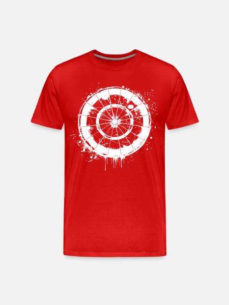 Dartboard Street Art - Men's Premium Organic T-Shirt - red