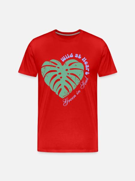 Sauvage dans l’âme – Vert dans l’âme - T-shirt bio Premium Homme - rouge