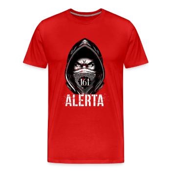 Alerta 161 | Activist statement - Men's Premium Organic T-Shirt - red - Front - Damien (186cm)