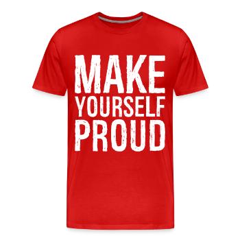 Rendre fier - T-shirt bio Premium Homme - rouge - Devant - Damien (186cm)